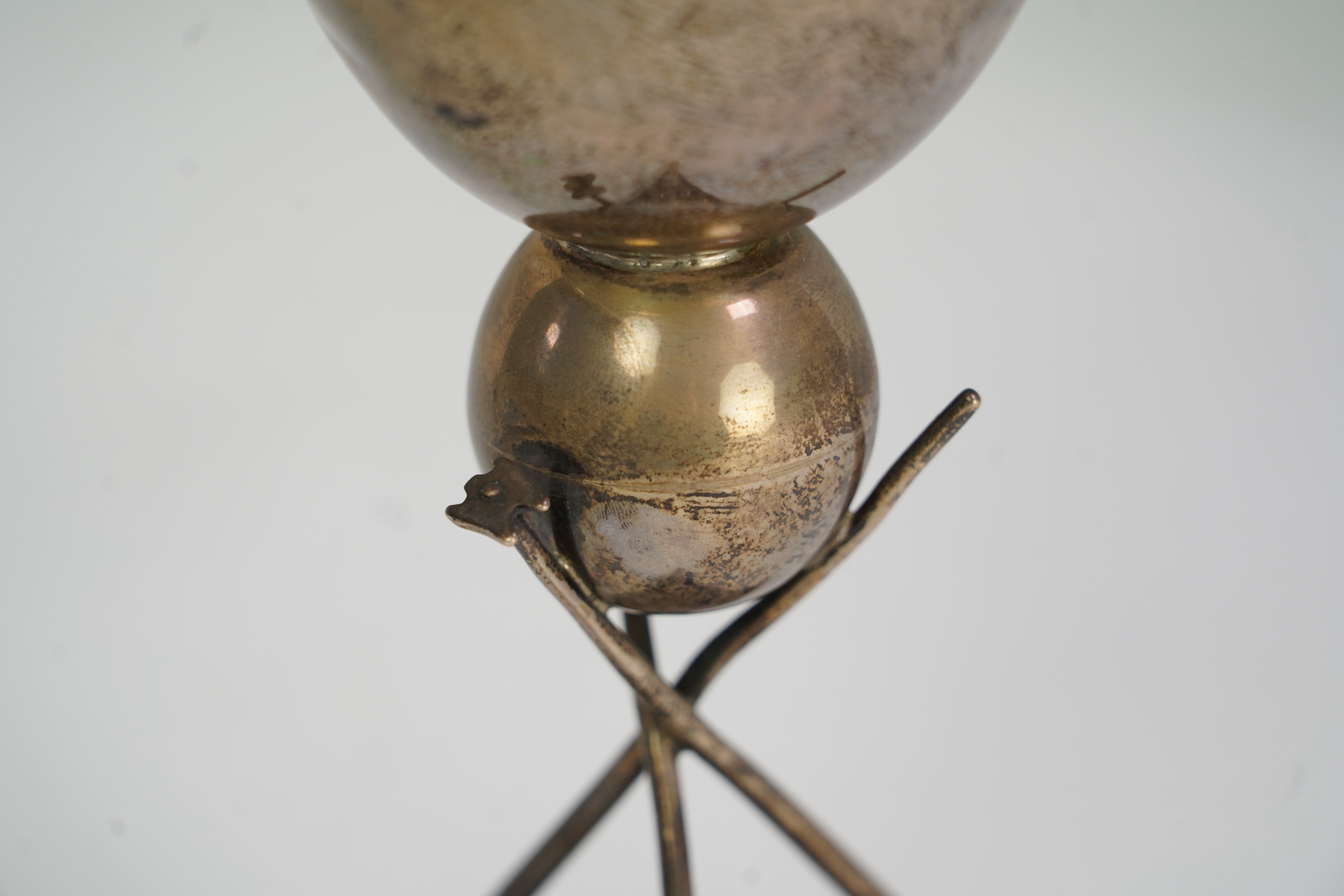 A late Victorian silver snooker related presentation trophy cup, by Charles Boyton II